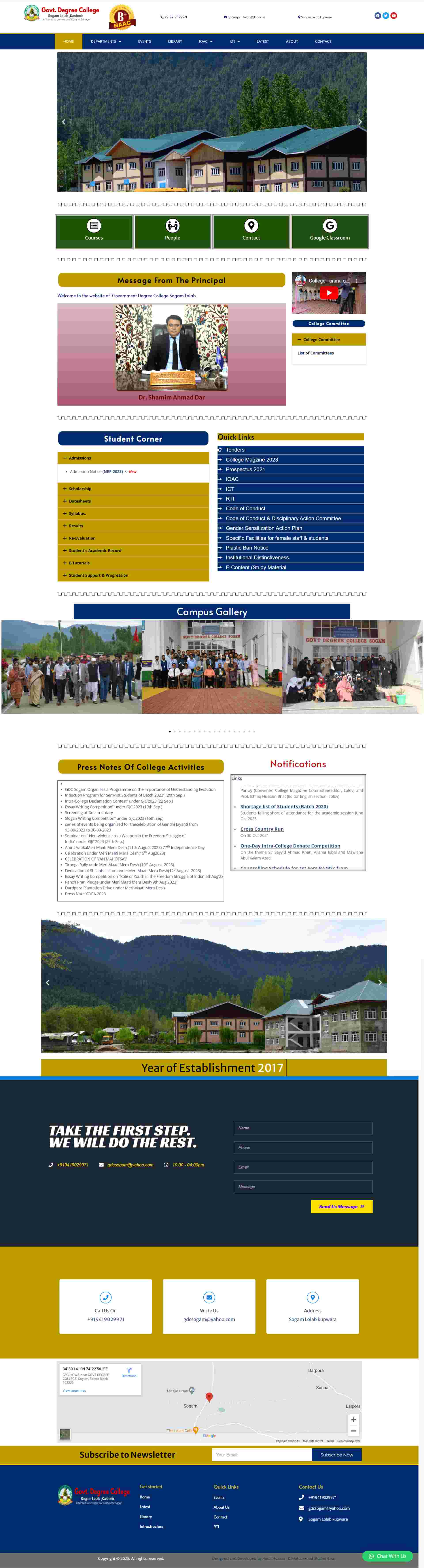 Sogam college Educational website portfolio by elyspace 